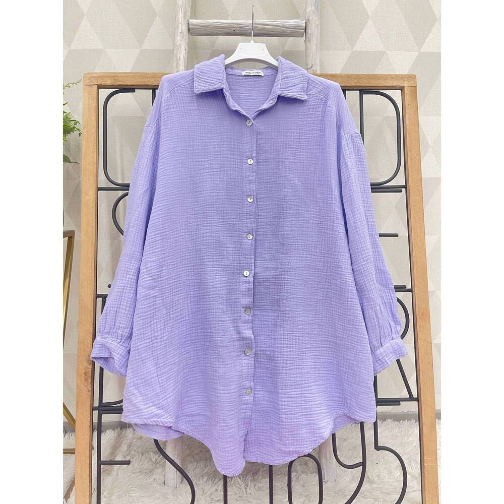 NEW LOOWIE women's oversized evil eye top in purple
